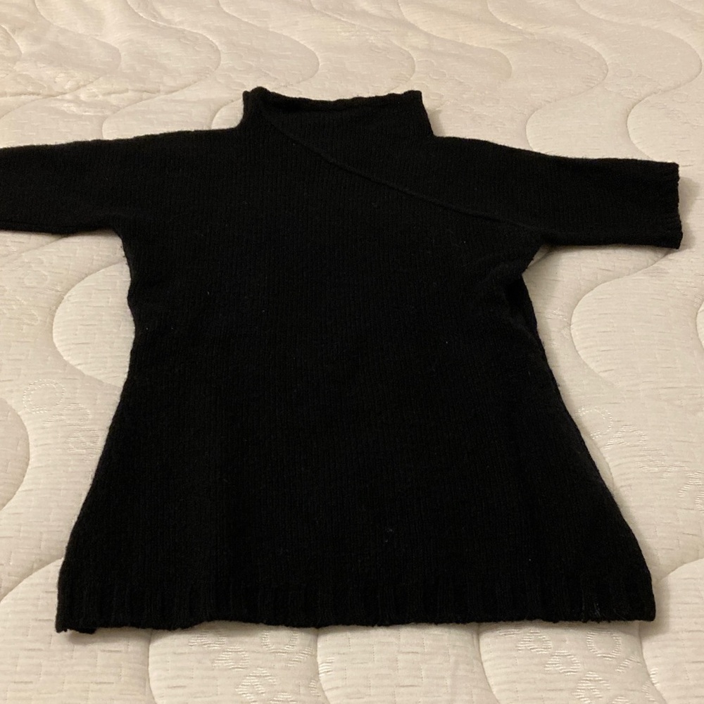 Alessandro Dell'Acqua Elegant Black Wool/Cashmere Turtleneck SweaterTop